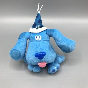 Blue Clues Small Plush Dog Made for Motts with Party Hat 1998 Viacom